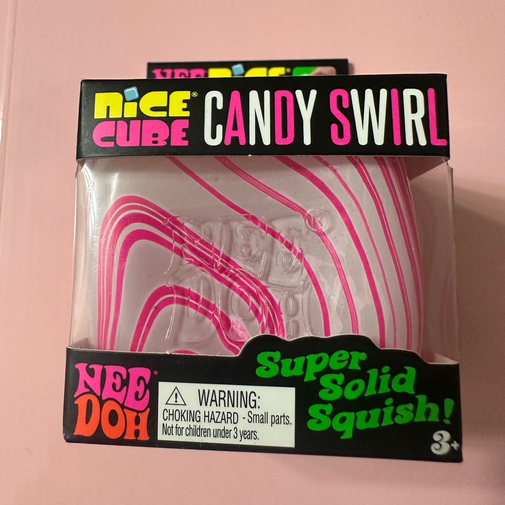 Candy Swirl Pink Super Solid Squish Stress Toy